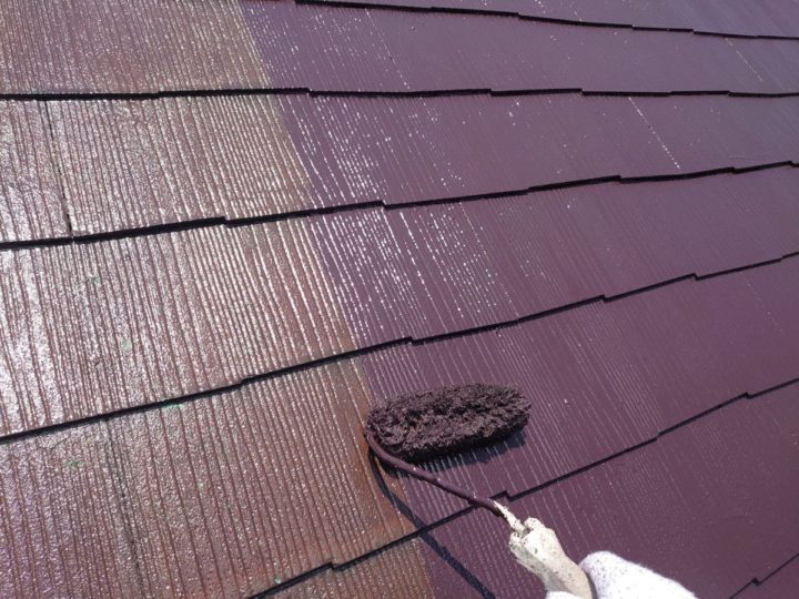 屋根塗装 中塗り