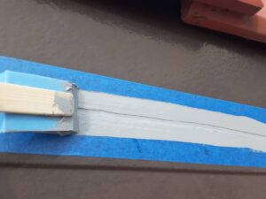 愛知県知立市の破風板塗装　シーリング表面処理