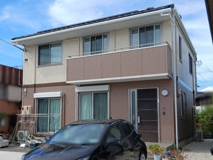 近似色塗装でベランダ外壁を濃い目の色に変え立体感が出てお洒落に仕上がりました✨愛知県西尾市 I様邸｜愛知県西尾市・安城市の塗り替え屋本舗　1127