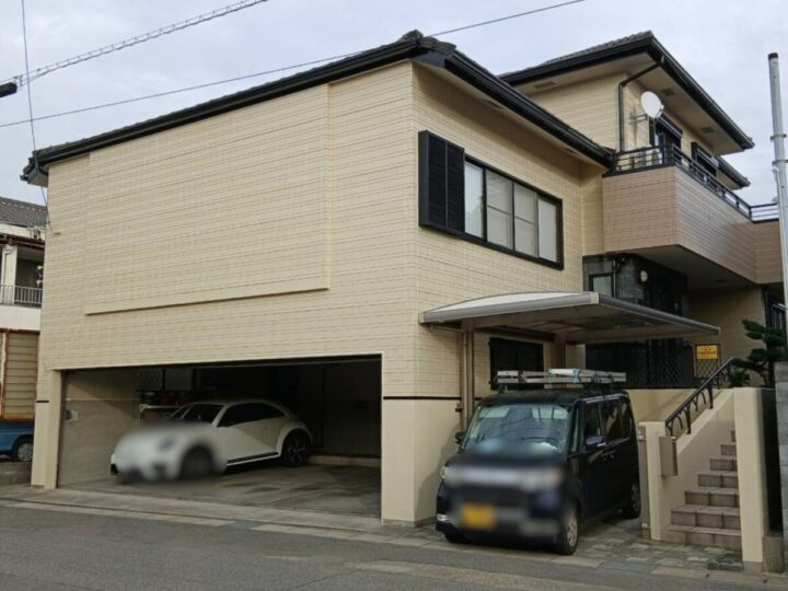 淡いベージュのツートンで明るく上品な外観に✨愛知県西尾市 S様邸｜塗り替え屋本舗　1142