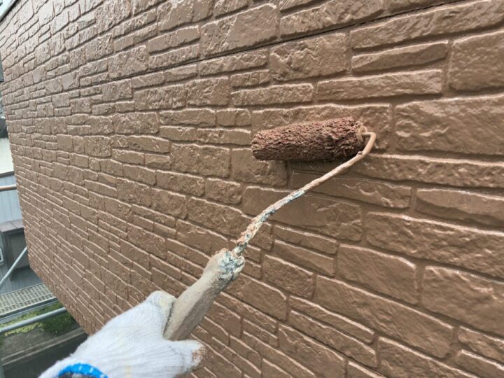 外壁塗装の上塗り