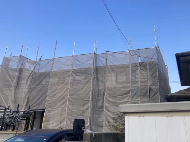 足場架設・養生ネット設置