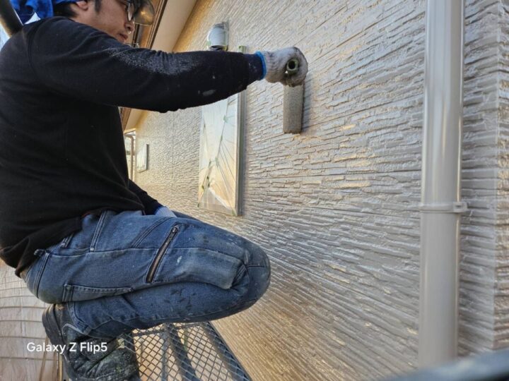 外壁塗装の上塗り