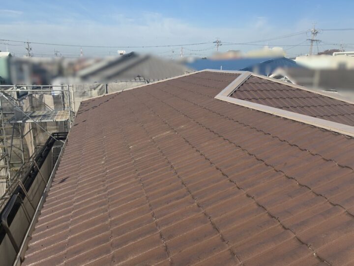 屋根 下塗り後