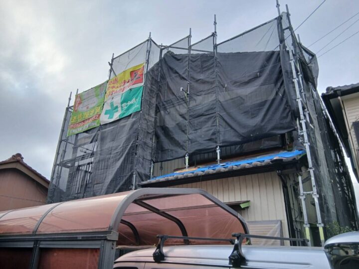 足場架設・養生ネット設置