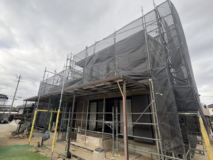 足場架設・養生ネット設置