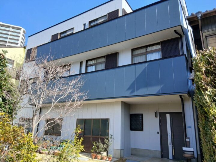 白×グレーで魅せるスタイリッシュなツートン✨　｜愛知県安城市　M様邸｜愛知県安城市、西尾市の塗り替え屋本舗　1164