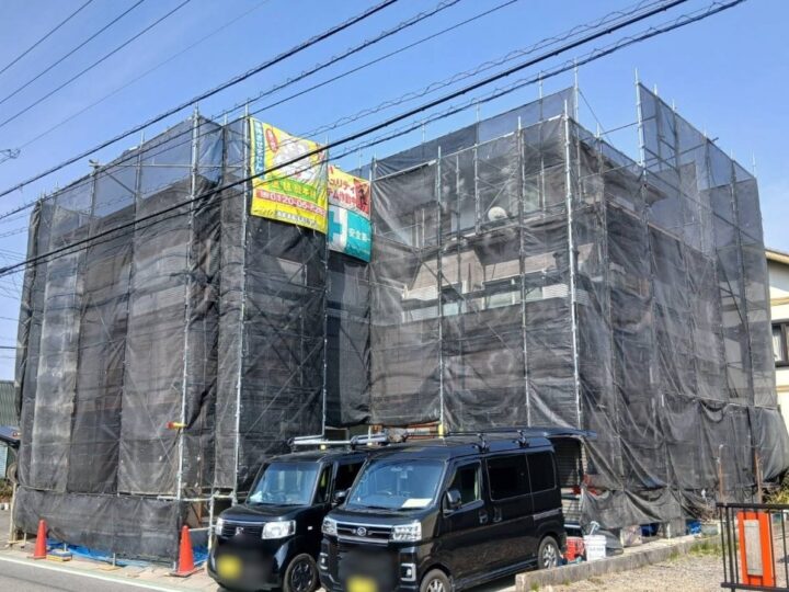 足場架設・養生ネット設置