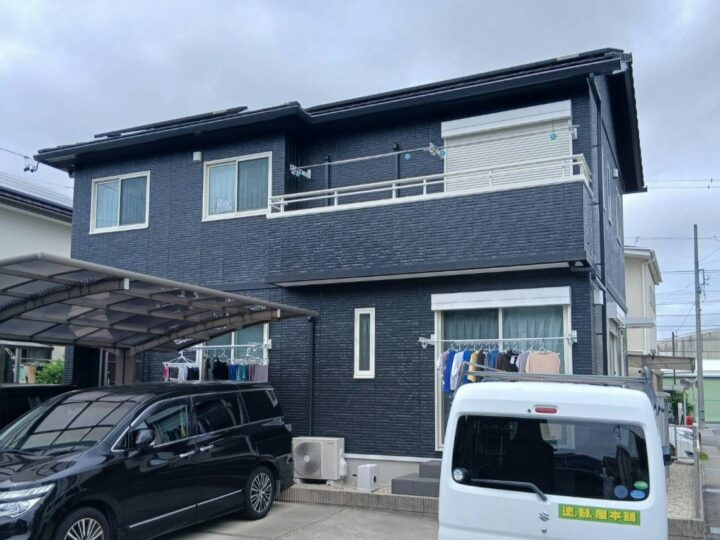 シックでクールな濃い目のグレー単色仕上げに✨　｜愛知県安城市　N様邸｜愛知県安城市、西尾市の塗り替え屋本舗　1184