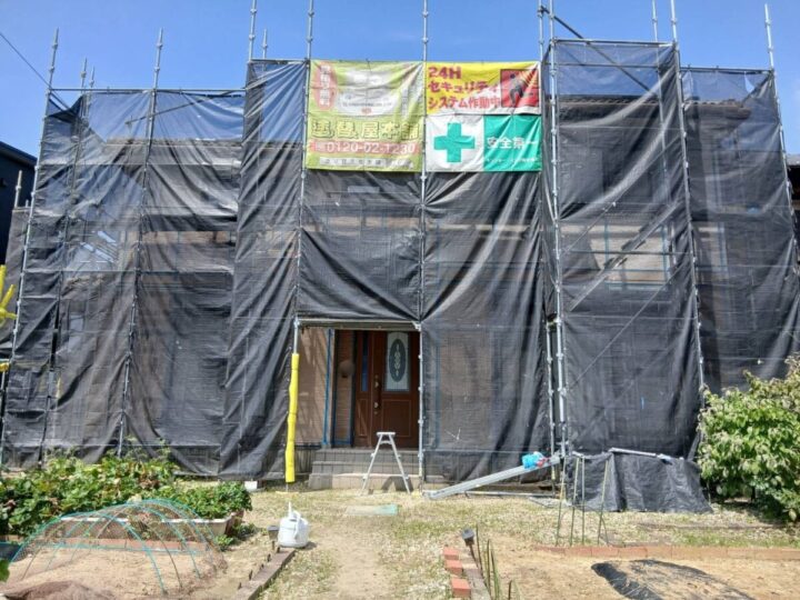 足場架設・養生ネット設置