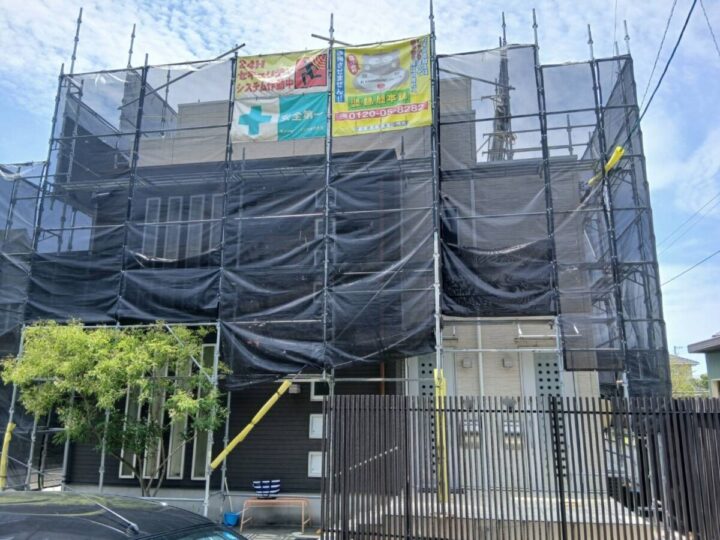 足場架設・養生ネット設置