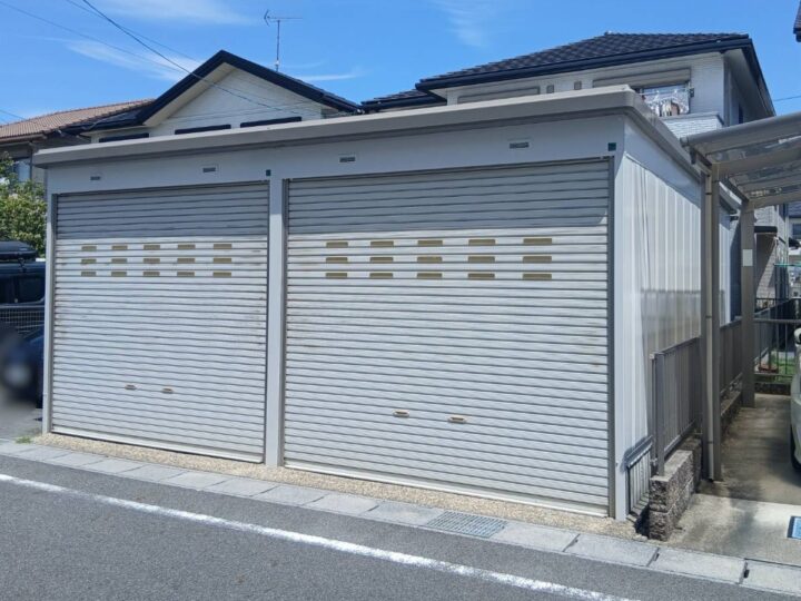フッ素塗料にて車庫の外壁・屋根塗装工事🚙 |愛知県豊田市 T様邸|愛知県安城市、西尾市の塗り替え屋本舗 1202